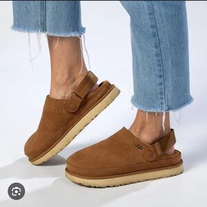 UGG Brown Suede Mules with Cushioned Sole